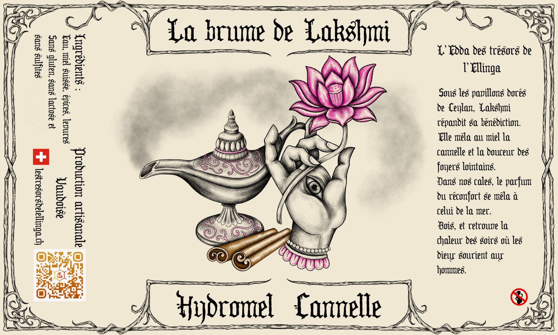 Cannelle - Lakshmi - Hydromel Bouteille 0.5L — CAN label