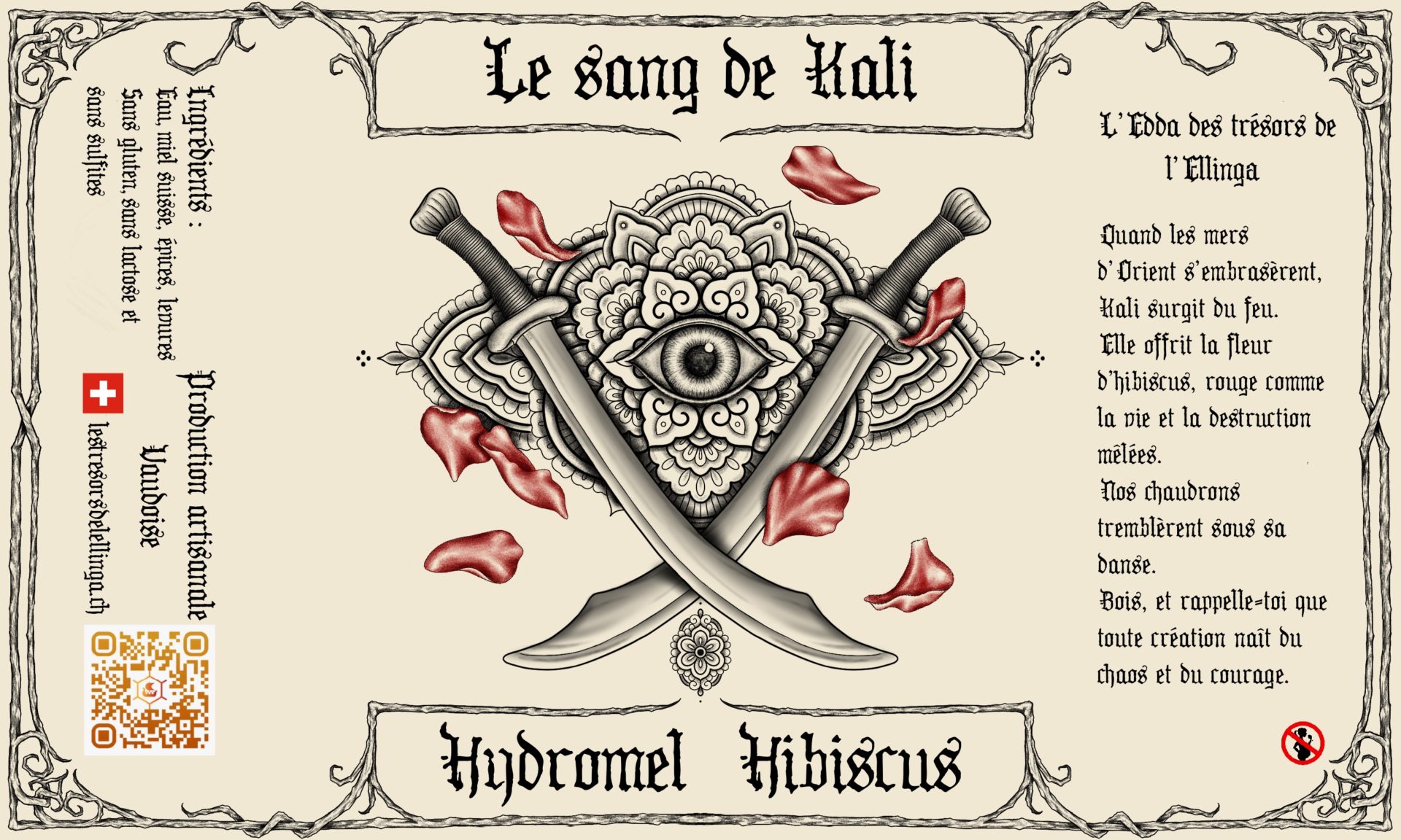 Hibiscus - Kali - Hydromel Bouteille 0.5L — HIB label