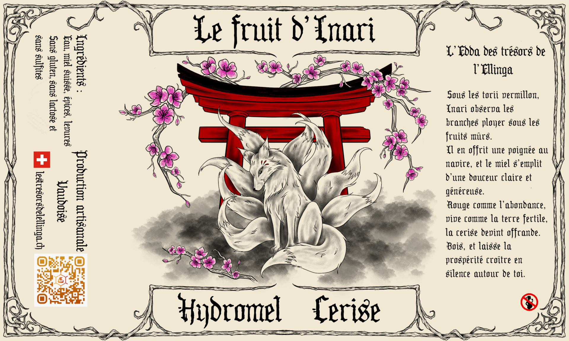 Cerise - Inari - Hydromel Bouteille 0.5L — CER label