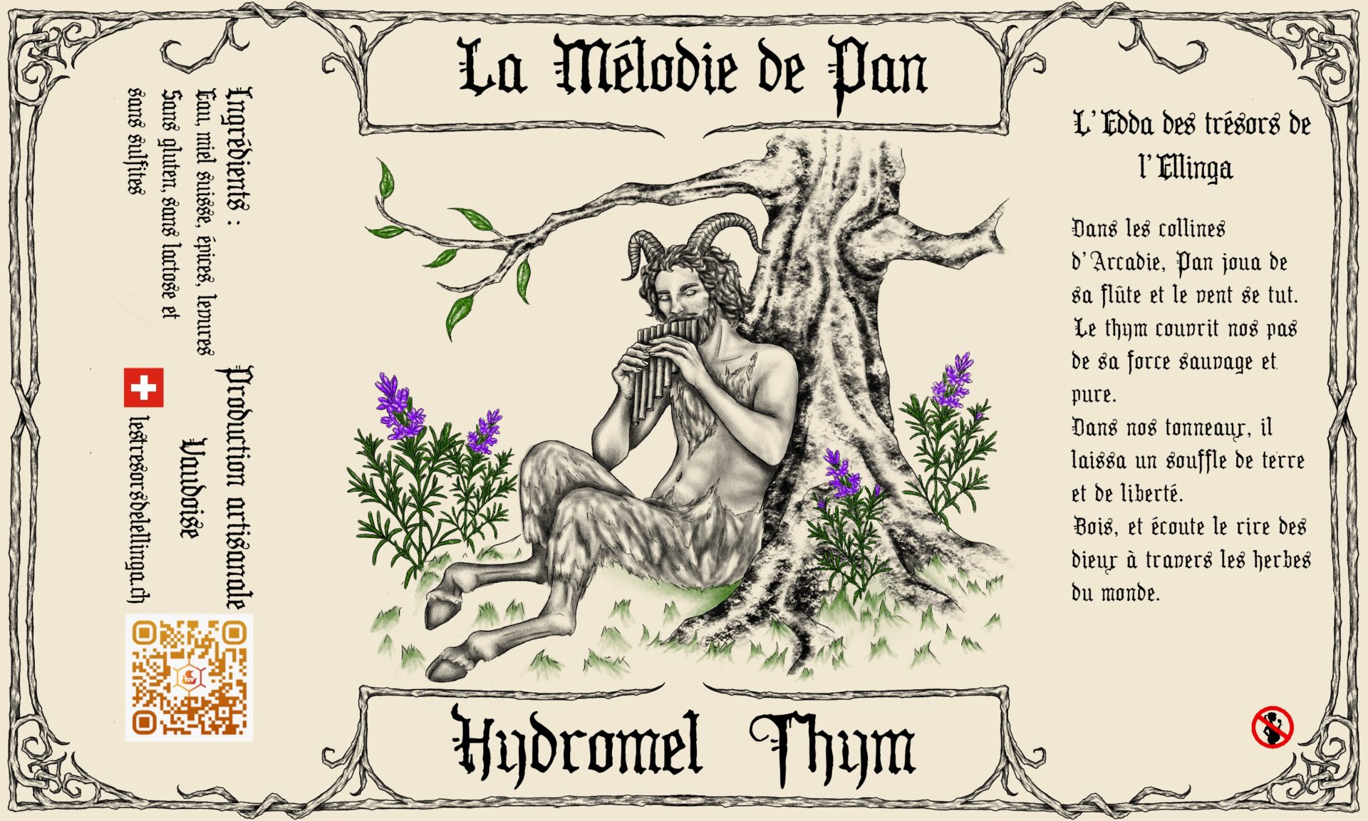 Thym - Pan - Hydromel Bouteille 0.5L — THY label